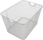 Silver Mesh Open Bin Storage Basket Organizer for Fruits, Vegetables, Pantry Items Toys, Etc. by YBMHome