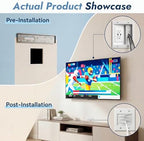 in-Wall Cable Management Kit, Recessed TV Outlet Box with Dual AC + 2 USB Ports, 9ft Power Cord, Wall Cable Hider Pass Through, TV Cord Concealer for Wall Mounted TV, Home Theater - Image 6