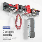 SafeRacks Steel Garage Wall Shelves 2-Pk w/Hooks, 500lb, White (18x36) - Image 6