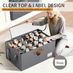 Shoe Organizer for Closet, Fits up to 40 Pairs, Gray, 2 Pack - Image 4