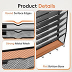 13-Tier Wall File Organizer with Hook, Hanging File Organizer Black - Image 3