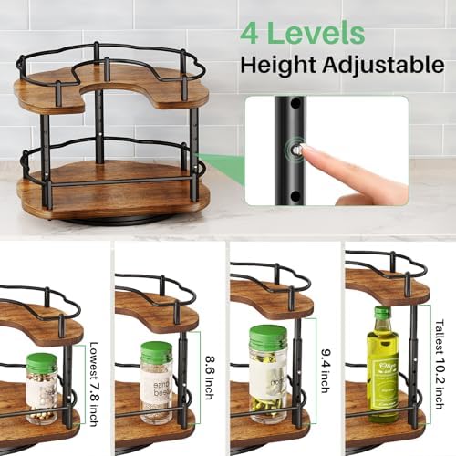 SNTD Spice Organization for Cabinet, Lazy Susan Spice Rack, 10 in - Image 4