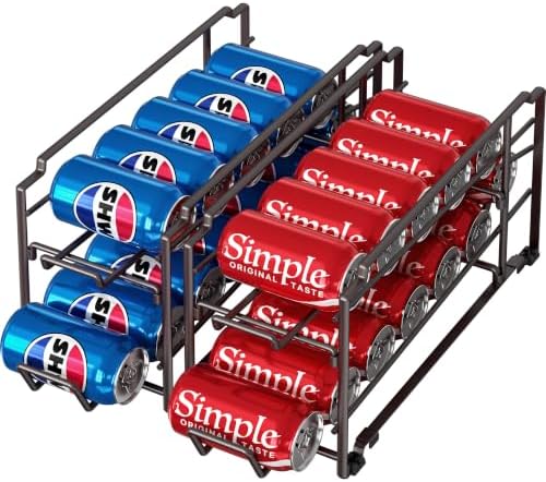 Simple Houseware 2-Pack Stackable Beverage Soda Can Dispenser Rack, Bronze by SimpleHouseware