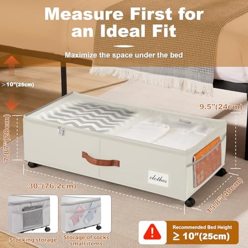 Under Bed Storage Container for Bedroom: - Image 3