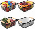 Ziliny 4 Pcs Mesh Wire Baskets for Organizing, Small, Black by Ziliny