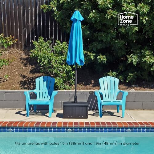 Home Zone Living 119lbs 21" Square Heavy Duty Planter Umbrella Base, 11 Ft - Image 5