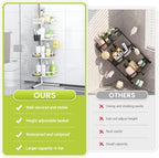 Standing Shower Caddy Corner - 4-Tier Rustproof Bathroom Shower Stand Shelf - Image 3