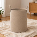 Large Woven Laundry Basket Hamper 80L Cotton Rope Storage Bin Tall Laundry Hamper for Blanket Toy and Clothes Living Room,Baby Nursery,Bathroom, Brown by MANYOND