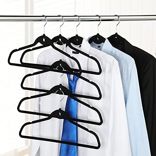 aheetech Velvet Hangers 100 Pack, Non-Slip Cascading Hangers, Swivel Hook - Image 2