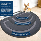 OLANLY Half Circle Front Door Mat Outside 71x23 All-Season Rubber Doormat - Image 2