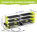 POKIPO Upgrade Power Tool Organizer Wall Mount with Charging Station,4 Layer Heavy Duty Metal Storage Rack Loads 600lbs with 8 Cordless Drill Holder,4 Outlet Power Strip Battery Utility Rack for Man - Image 2