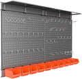 TORACK Metal Pegboard with Peg Board Hooks, Tools Storage Pegboard by TORACK