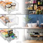 Sorbus Clear Storage Drawers for Refrigerator (Wide + Narrow Deep, 4 Pack) - Image 6