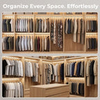 HOUSE DAY Grey Plastic Hangers 60 Pack, Slim Space-Saving Clothes Hangers - Image 7