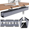 Perfect POSTURE Mesh Cable Organizer – Clamp-Mounted Under Desk Cable Management, Flexible Mesh, Easy-Access Design, & Standing Desk Compatible – 38” (White) by PerfectPosture
