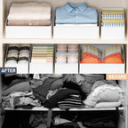 DIMJ Drawer Organizer Clothes Storage - 18 Pack Baby Dresser Organizer for Nursery, Foldable Closet Drawer Organizer Bins for Bedroom Organization, Fabric Storage Dividers for Socks, Underwears, White - Image 5