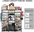 Mavivegue 9-Tier Metal Shoe Rack - Holds 50-55 Pairs, Tall Storage Shelf for Shoes, Boots, Entryway, Closet, Garage - Image 4