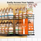 Mystozer Pull Out Spice Rack Organizer for Cabinet, Slide Out Spice Racks - Image 5