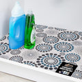 GORILLA GRIP LeakGuard Under Sink Mat, 24x60 Spiral Gray Turquoise by GorillaGrip