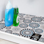GORILLA GRIP LeakGuard Under Sink Mat, 24x60 Spiral Gray Turquoise by GorillaGrip