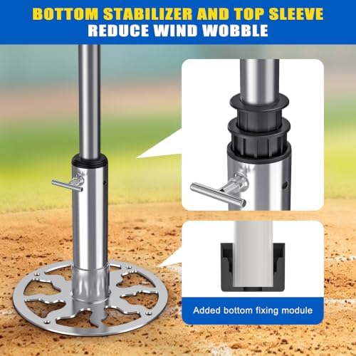 Dolibest Heavy Duty Patio Umbrella Stand (1-1.9'' Pole), Outdoor Umbrella Base with Ground Spikes/Expansion Anchors, Steel Umbrella Base for Patio Yard Grass/Concrete Use - Image 2