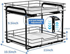 BOIVSHI 2-Tier Spice Rack Organizer, Pull Out Spice Rack for Cabinet, Height Adjustable Heavy Duty Metal Basket for Inside Cabinet & Pantry (11.5''Wx10.5''Dx9.5''H) - Image 6
