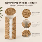 Coeusy Wicker Toilet Paper Holder Stand,Freestanding Bathroom Organizer - Image 6