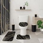 Bathroom Decor and Accessories Set of 10, Marble Black - Image 2
