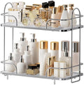 2 Tier Corner Bathroom Counter Organizer, Cosmetic Skincare ，Bathroom Countertop Perfume Tray Vanity, Kitchen Spice Corner Storage Shelf by Seoneiro