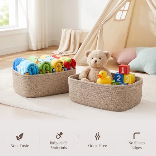 Storage Baskets for Shelves, 5 Pack, 2 Sizes Organizer Bins - Image 4