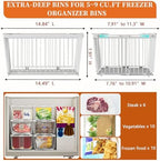 Large Freezer Organizer Bins for 5 to 9 Cu.Ft,3Pack , Leak-Proof Bottom - Image 6