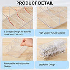 Tatuo Cord Organizer Box with Lid, Clear, 8 Pack - Image 3