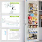 9-Tier Over Door Pantry Organizer, Metal Hanging Storage for Kitchen - Image 2