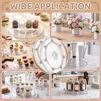 12 Pcs 6 Inch Small Lazy Susan Turntable Clear Acrylic Lazy Susan Organizer 360 Degree Rotating Spice Rack Tray for Kitchen Pantry Spice Rack Table - Image 6