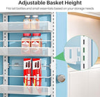 SNTD 8 Tiers Narrow Over the Door Organizer, 12.3"W x 4.7"D x 69"H, White - Image 7