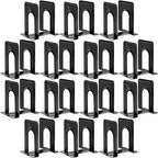 HappyHapi 14 Pairs Book Ends, Heavy Duty Bookends for Shelves, Black by Happyhapi