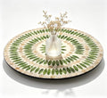 13.4" Mother of Pearl Lazy Susan, Table Centerpiece Round Shell Decorative Lazy Susan Turntable Rotating Tray Organizer for Cabinet Counter Gift Kitchen Office Cafe Home Decor (Dot Green) by Abyjifar