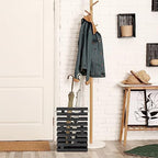 Tudomro Umbrella Stands for Entryway Large Metal Umbrella Holder 3.94 x 11.81 x 16.93 Inches with Removable Water Tray and Hooks Decor Freestanding Rectangular Hollow Rack for Home Office (Black) - Image 6