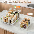 Freezer Organizer Bins, 3 Pack Enlarged Baskets for 5-9 Cu.FT Deep Freezer - Image 2