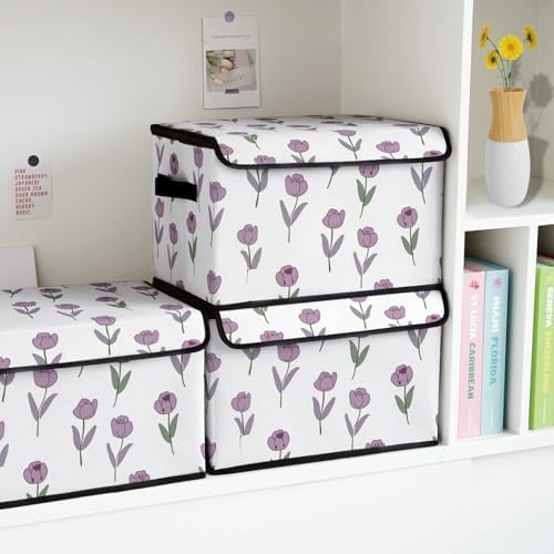 Stackable Storage Bins with Lids, 3 Pack - Image 4