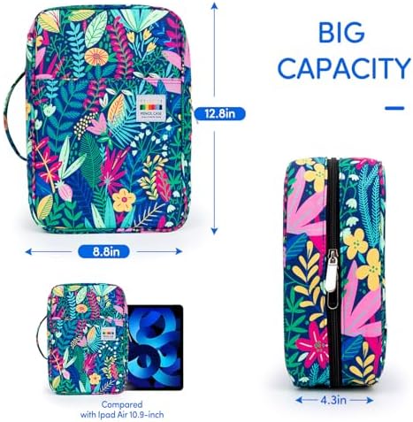 YOUSHARES 300 Slots Color Pencil Case - Pen Case Organizer with Handy Wrap & Zipper, Multilayer Holder for Prismacolor Colored Pencils & Gel Pen (Rainforest) - Image 4