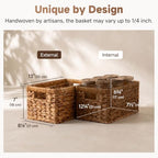 StorageWorks Decorative Baskets, Hyacinth Storage Baskets for Organizing - Image 3