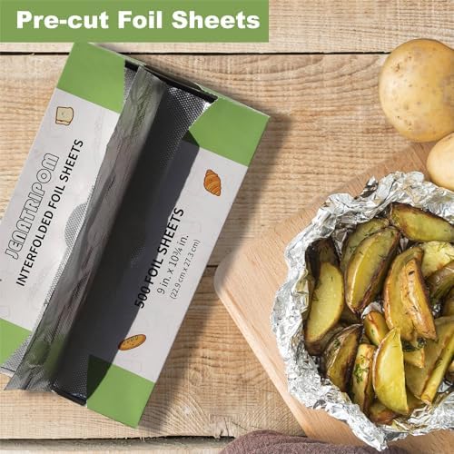 Aluminum Foil Sheets, 9 x 10.75 inch, 1000 Sheets, Pop-Up Dispenser, Premium Quality, High Temp Resistant, Easy Access, Versatile Wrapper - Image 2
