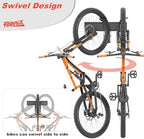 TORACK Wall-mounted Swivel Bike Rack, Garage Vertical Bike Storage Hangers for 5 Bikes Rotating Bike Storage Hooks - Image 3