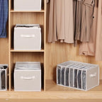 Zilink Jean Organizers for Closet Wardrobe Clothes Organizer, Beige, 3 Pack - Image 6