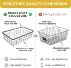 12PK Wire Baskets for Pantry Storage and Organization, Storage Baskets for Shelves with Liners, Kitchen Baskets, Bronze - Image 5