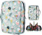 YOUSHARES Colored Pencil Case 220 Slots Pen Case Organizer With Handy Wrap & Zipper, Multilayer Holder for Prismacolor Colored Pencils & Gel Pen (Ice-Cream) by YOUSHARES