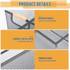 Ziliny 4 Pcs Mesh Wire Baskets for Organizing, Large, Dark Gray - Image 3