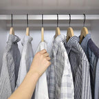 JS HANGER Wooden Coat Hangers, 16 Pack High Grade Wood Suit Hangers with Non Slip Pant Bar - Extra Smooth and Splinter Free, Unvarnished - Image 7