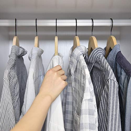 JS HANGER Wooden Coat Hangers, 16 Pack High Grade Wood Suit Hangers with Non Slip Pant Bar - Extra Smooth and Splinter Free, Unvarnished - Image 7